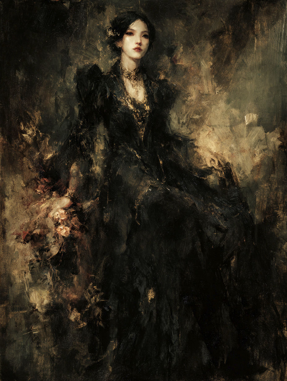 “Draped in silence, she ruled the dusk; a ghost of gold and ...