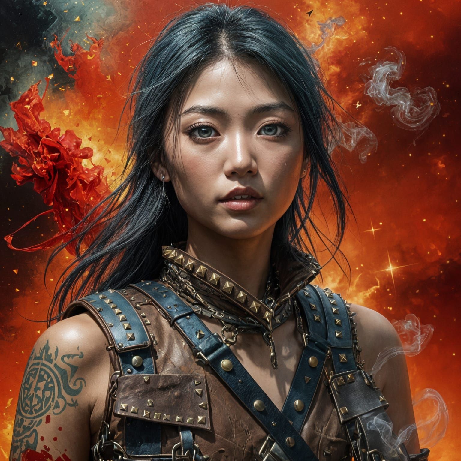 Kaida Zhang, little dragon (made up RPG character)  by @Thyrsus