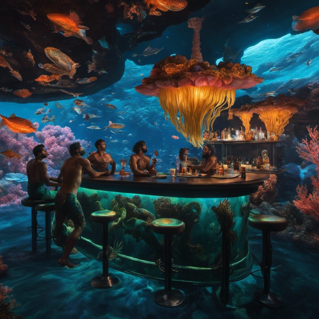 Underwater bar AI Generated Artwork NightCafe Creator