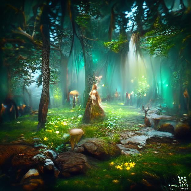 Mysterious beautiful fairy elven forest - AI Generated Artwork - NightCafe  Creator
