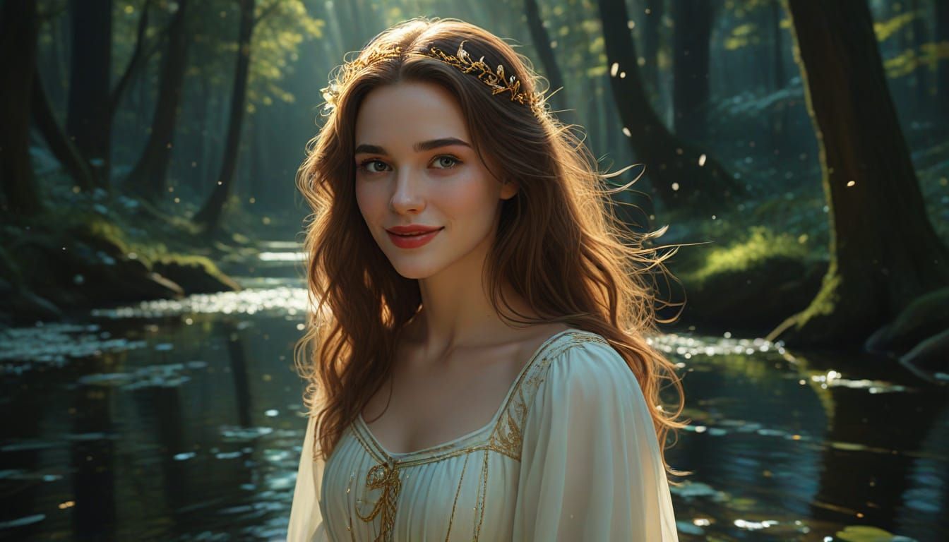 Gently holds her hand and looks into her eyes. Around her like a whirlwind of stars - Start Image 2