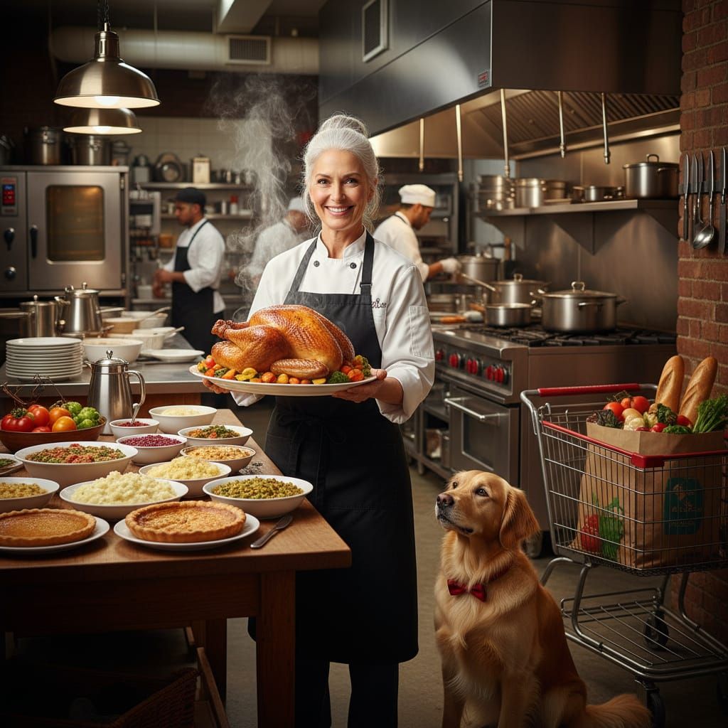 AI Generated Image of Dancers with Goggles and Shopping Cart