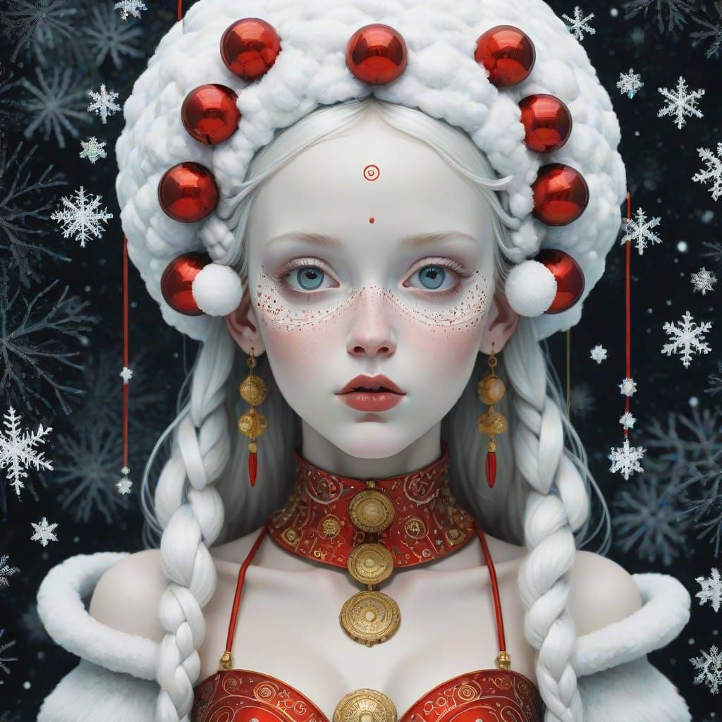 AI Deity of Winter with Elemental Textures