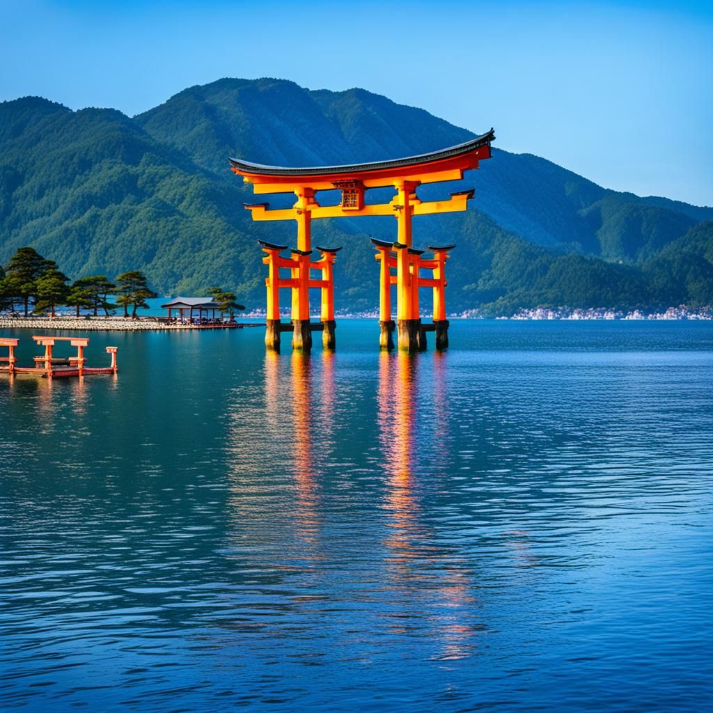The Torii of Itsukushima Shrine in Japan