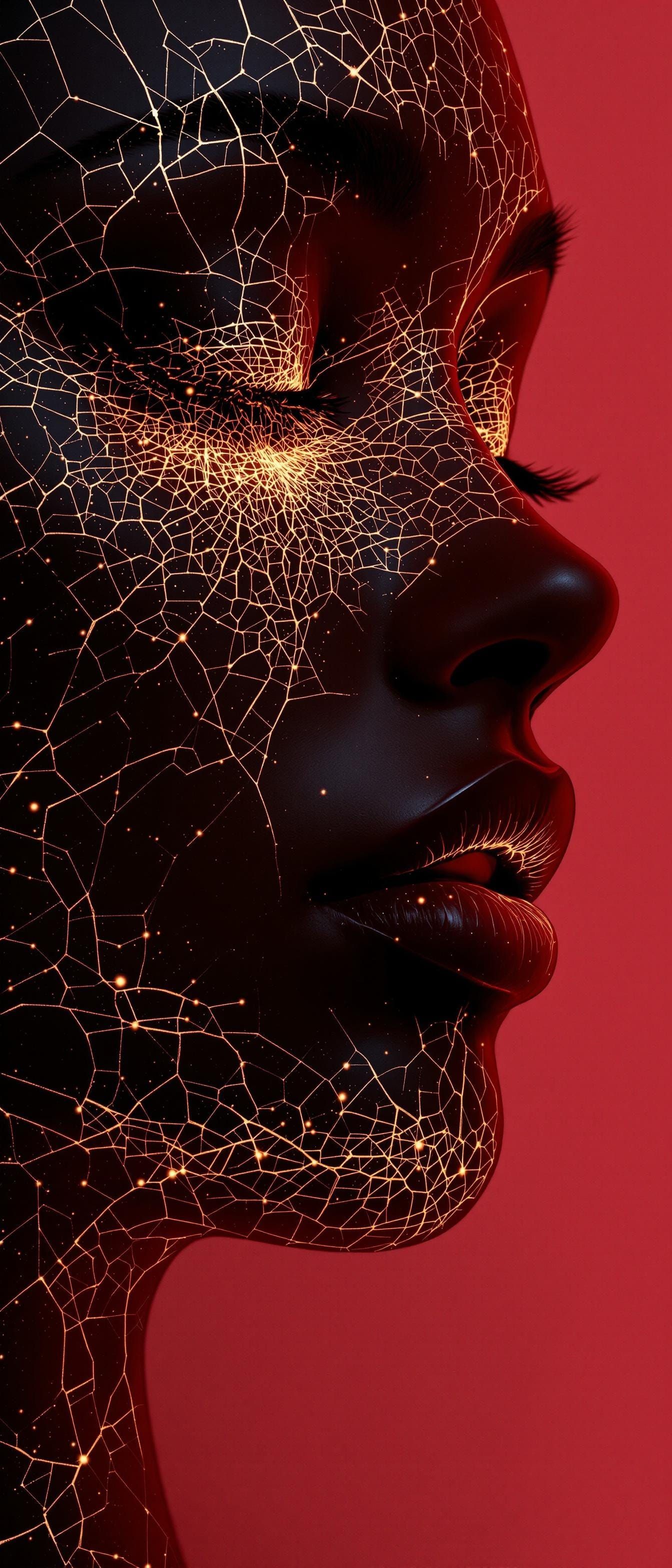 Surreal Modern Goddess Reveals Intense Emotion in Dark Raspb...