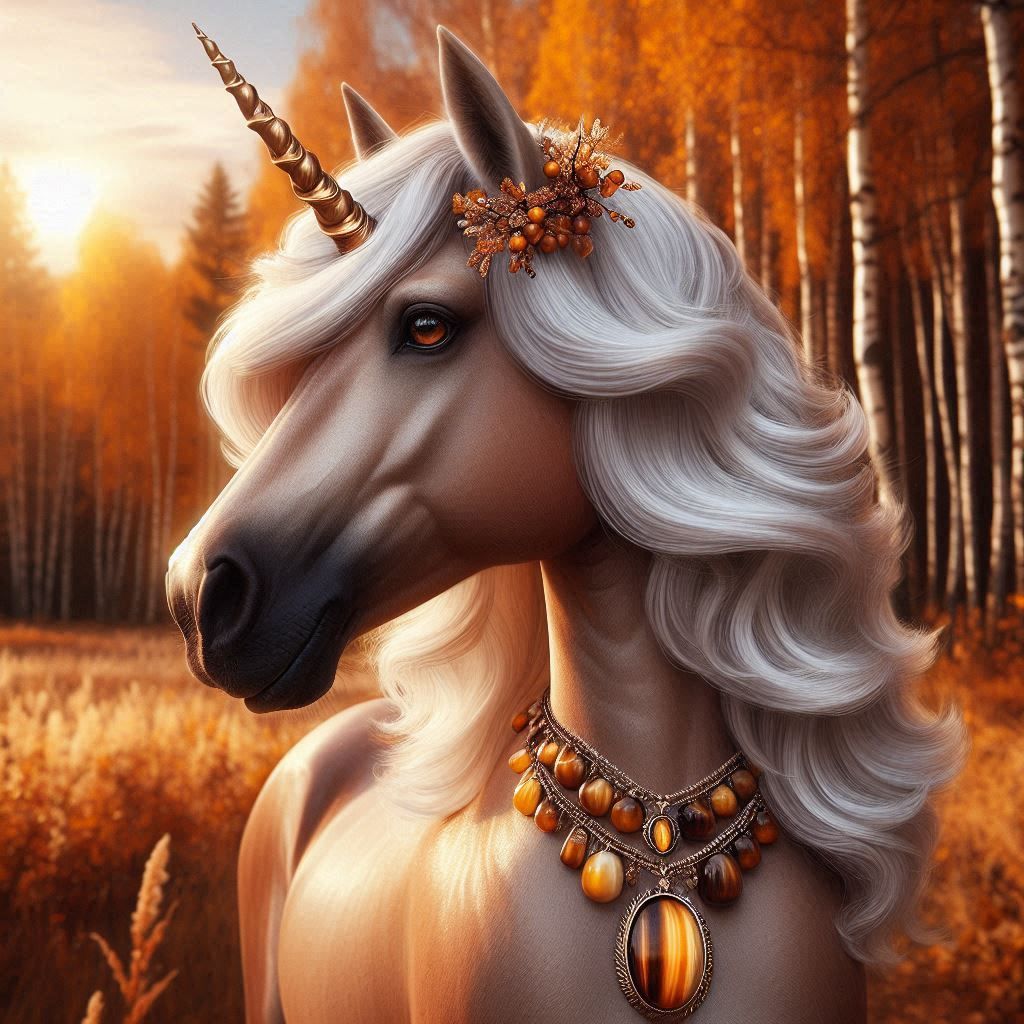 Tannish Unicorn with a white mane