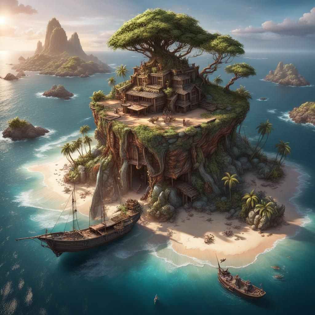 My island oasis   by @Mr Doodle