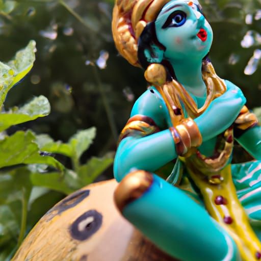 lord krishna seeing the earth