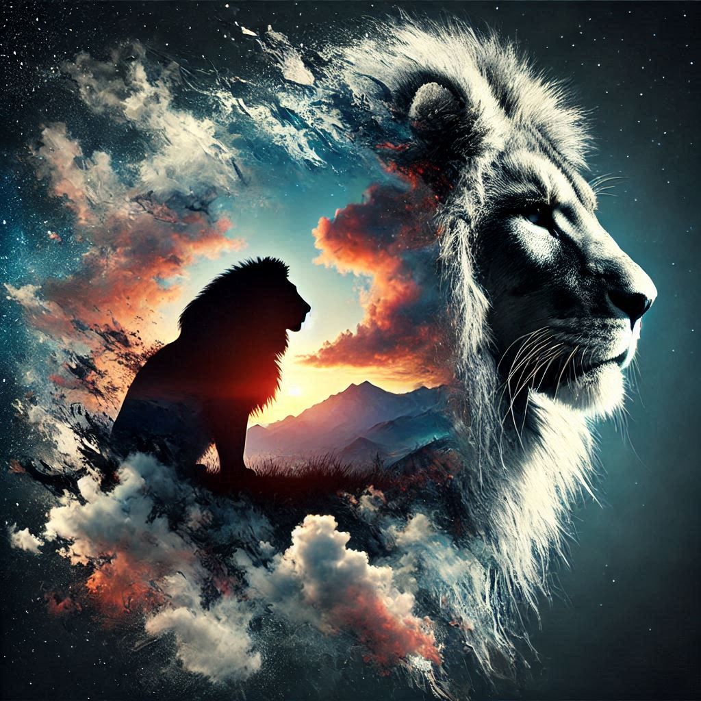 double exposure beautiful fantasy portrait landscape..