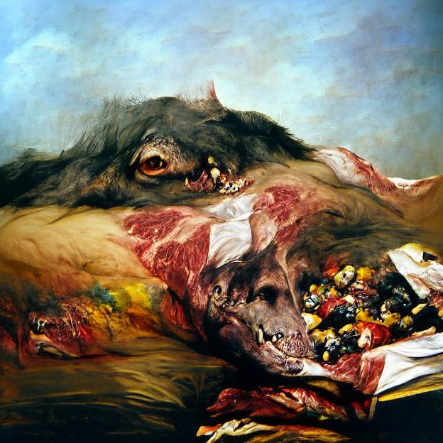 The Cadaver Behemoth | detailed painting hyperrealism filmic...