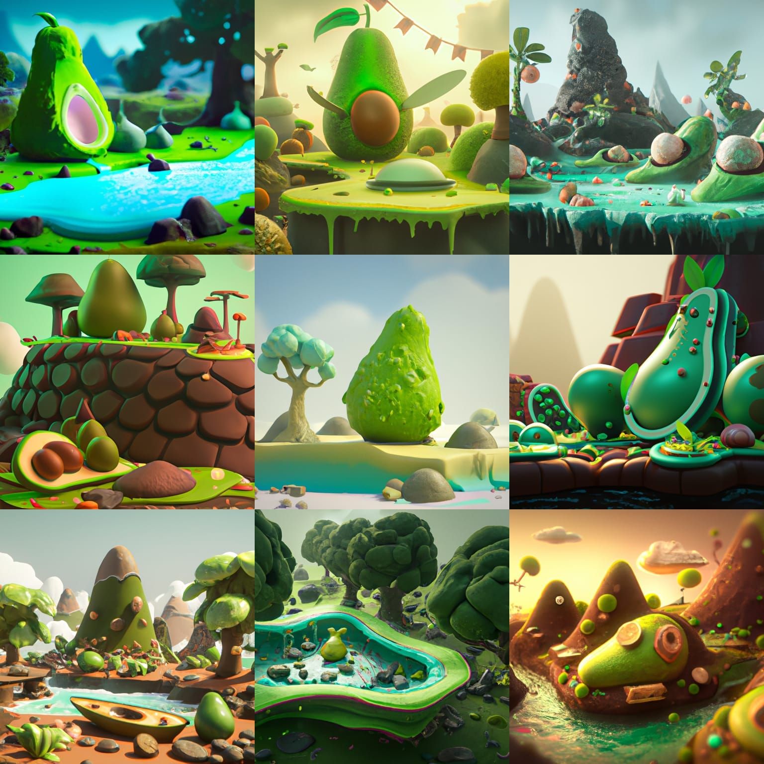 Avocado land AI Generated Artwork NightCafe Creator