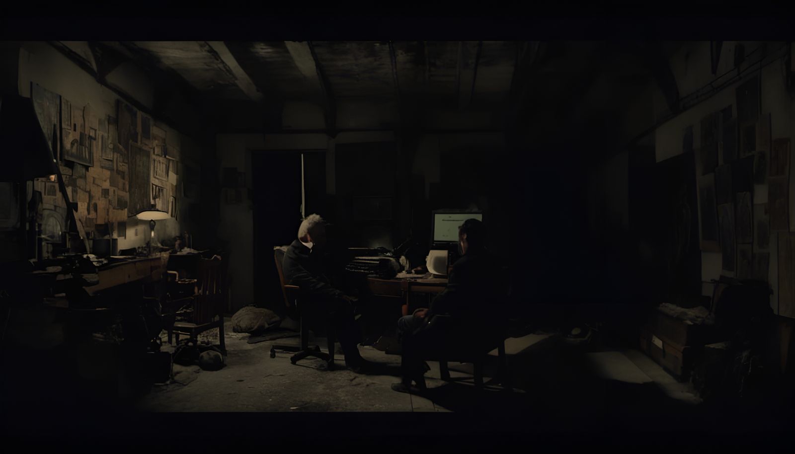 <lora:Eraserpunk:1.0> low rent up in the basement  by @Bob Bruhin