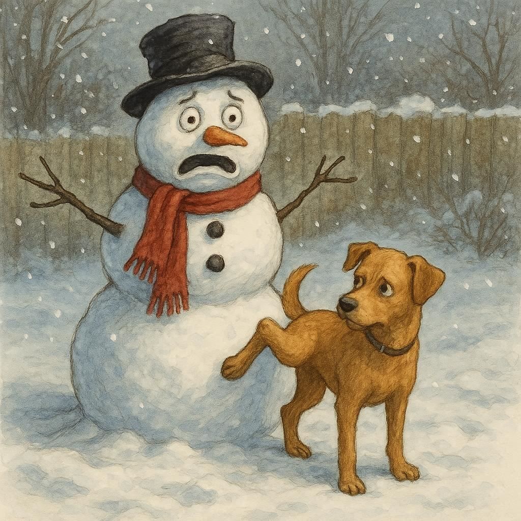 Dog vs Snowman