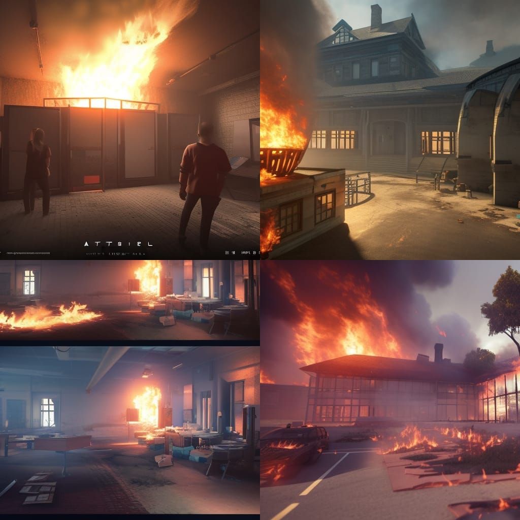 school on fire