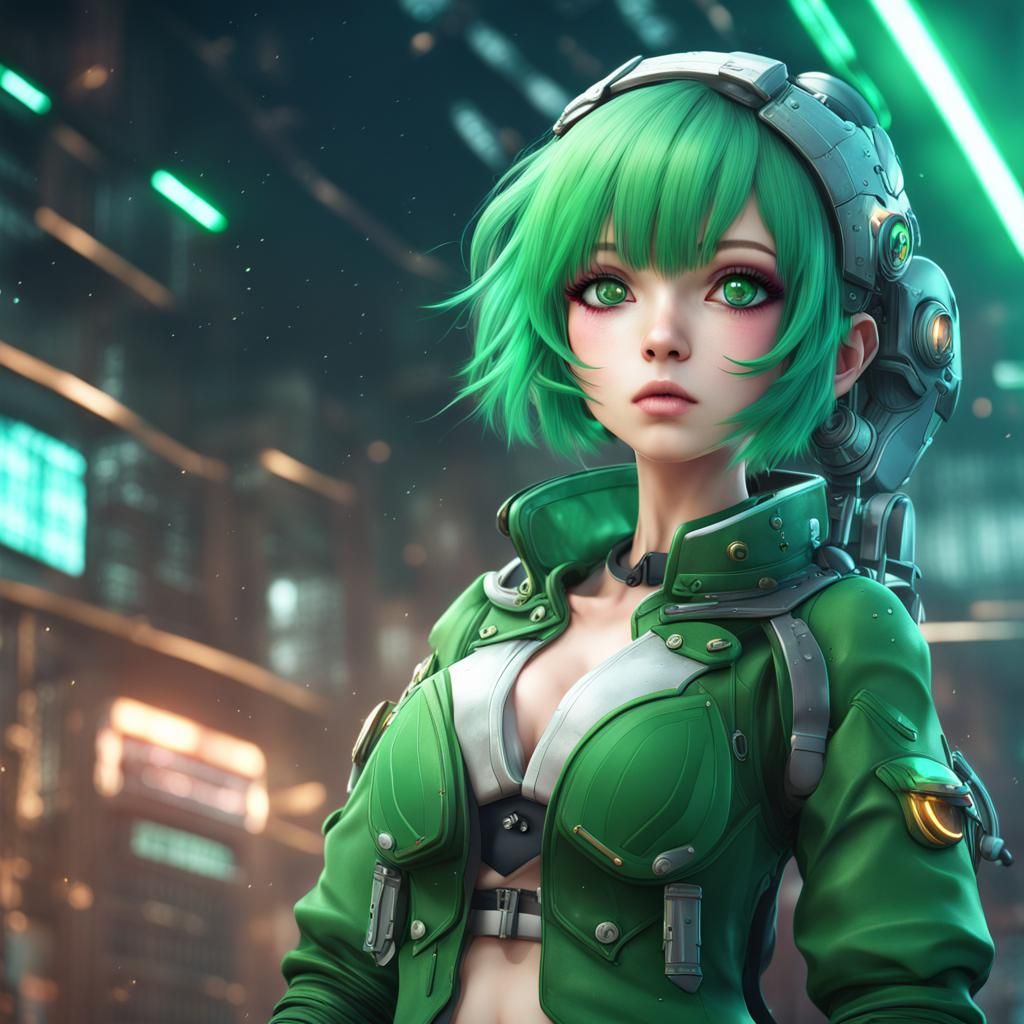 Cute anime scifi girl...