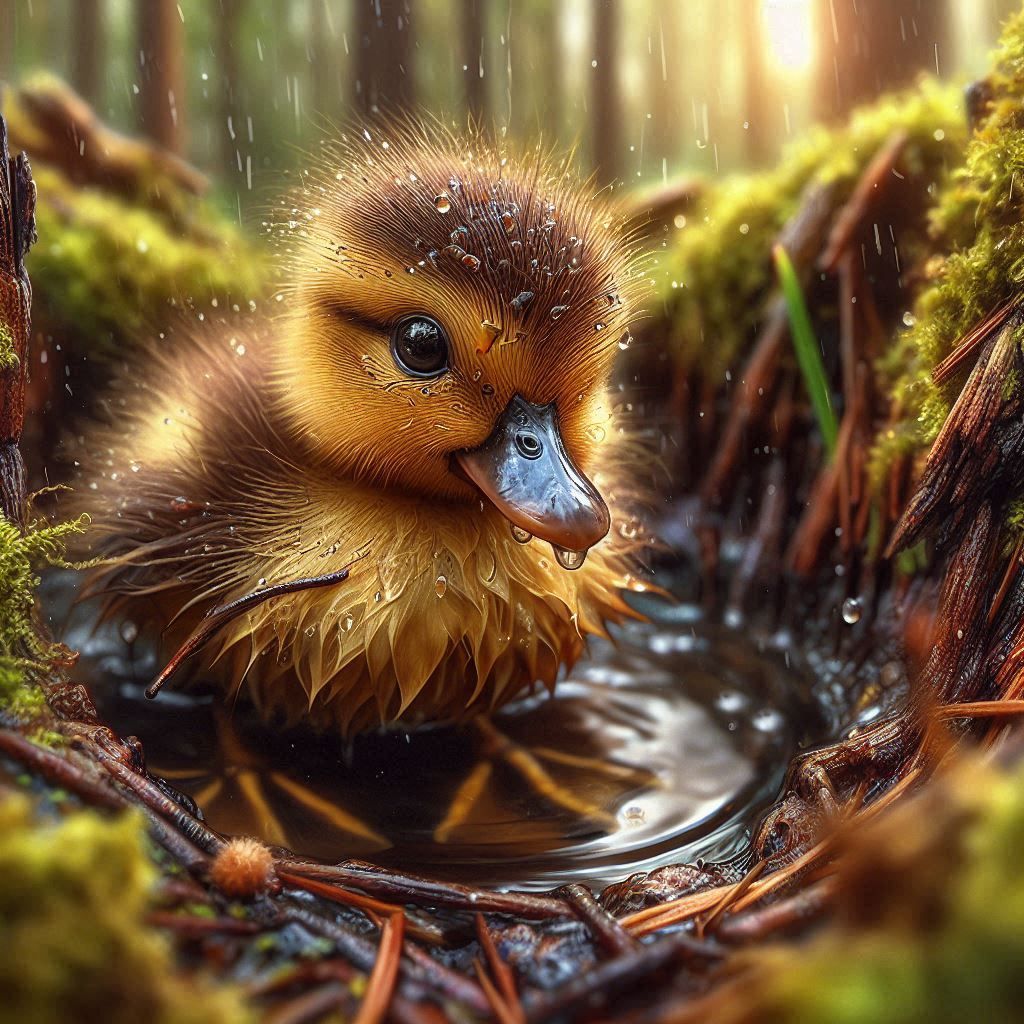 Duckling in the rain 3