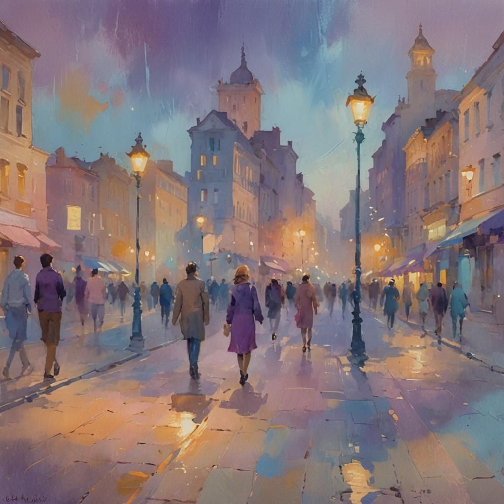 Autumn Evening Commuters   by @Nelly Politiko