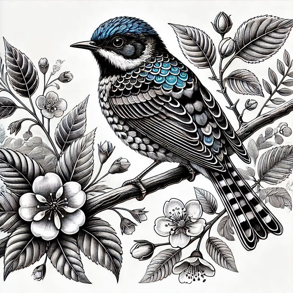 🌿 Un Oiseau sur la Branche 🌿