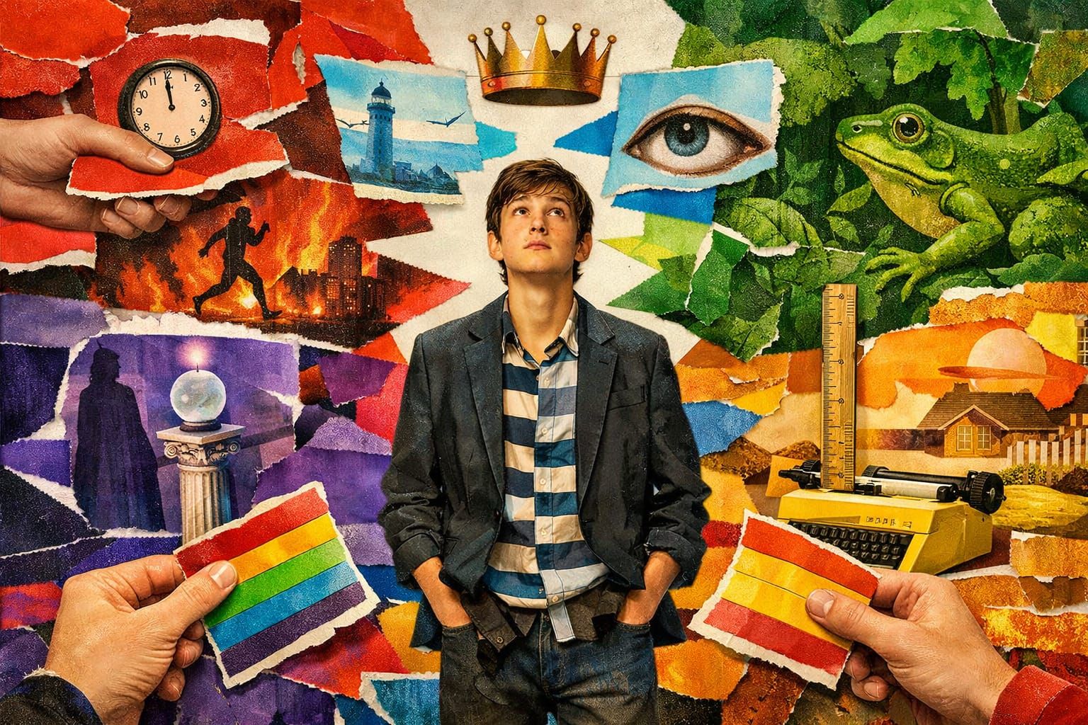 A meeting of colors that rarely agree—briefly deciding to share the same page.