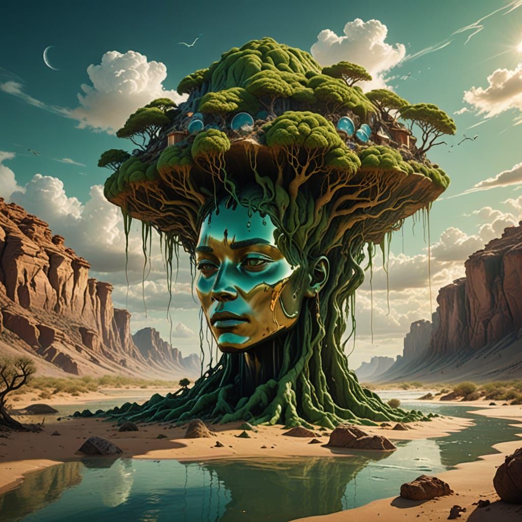 A surreal dreamlike landscape  by @Fred