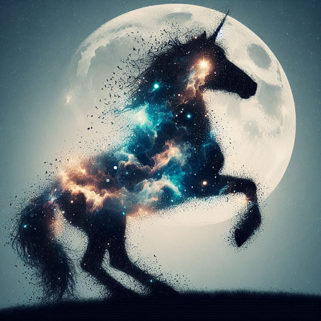 double exposure beautiful fantasy DALL-E 3 portrait landscape..