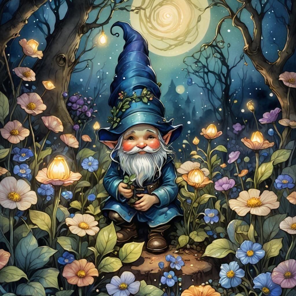 Secret night gardener  by @Daya