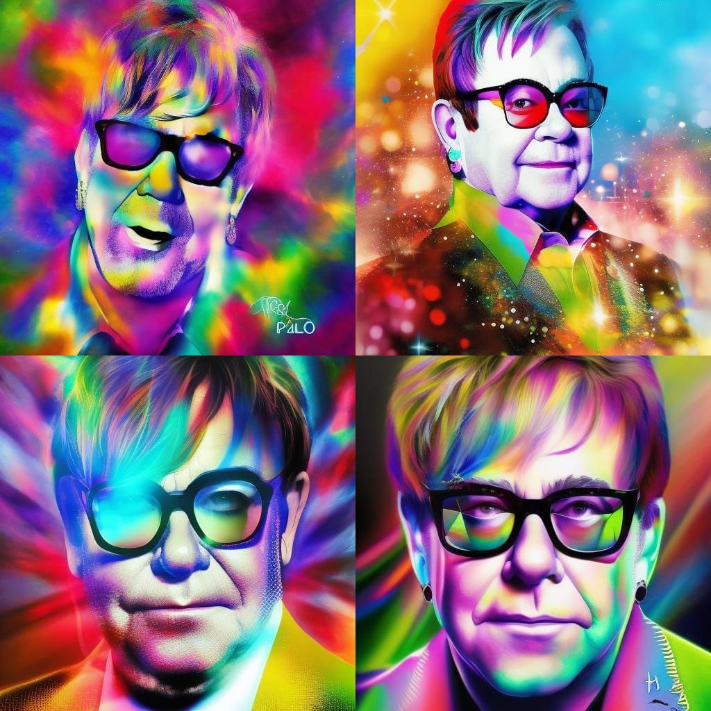 Sir Elton John Ai Generated Artwork Nightcafe Creator