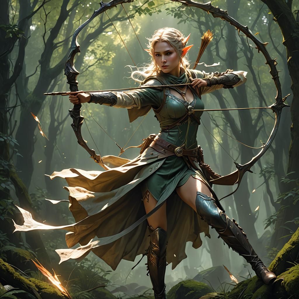 elf archery - AI Generated Artwork - NightCafe Creator