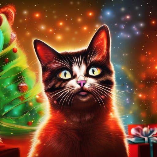 Dream of the Cat at the Christmas Day