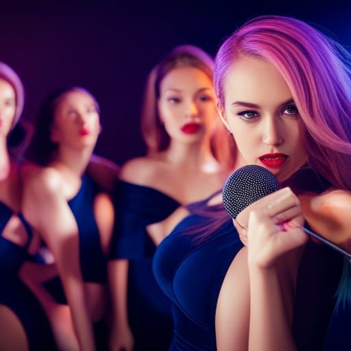 Ultra photo realistic beautiful English women having fun sin...