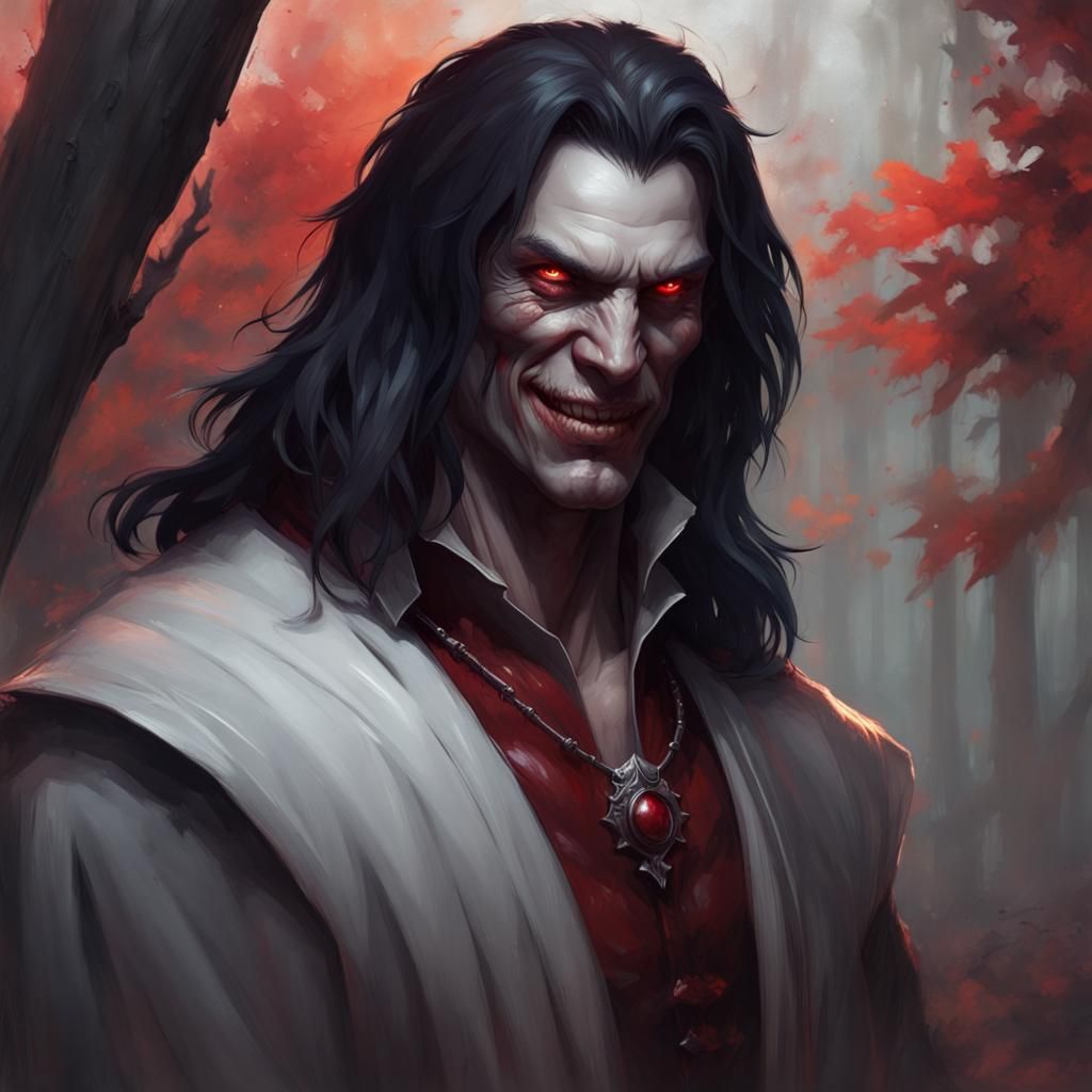 The Evil Vampire Grin - Ai Generated Artwork - Nightcafe Creator