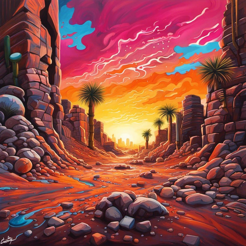 Desert Sunset   by @Galina Bolshakova