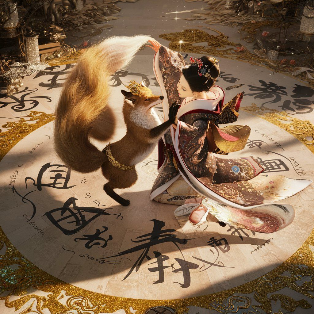 Kyūbi no kitsune bewitching the Japanese princess