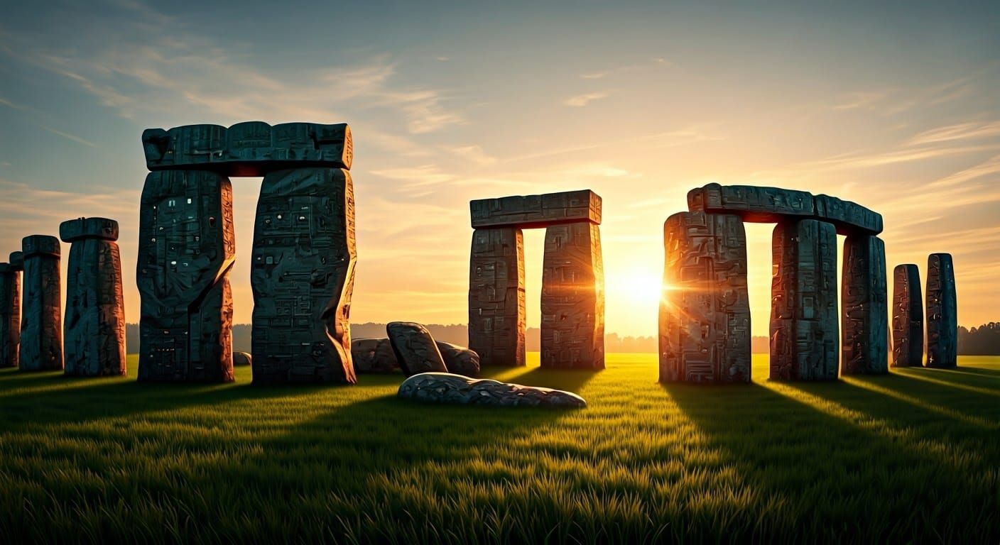 Stonehenge futurist structures  by @Onion3D