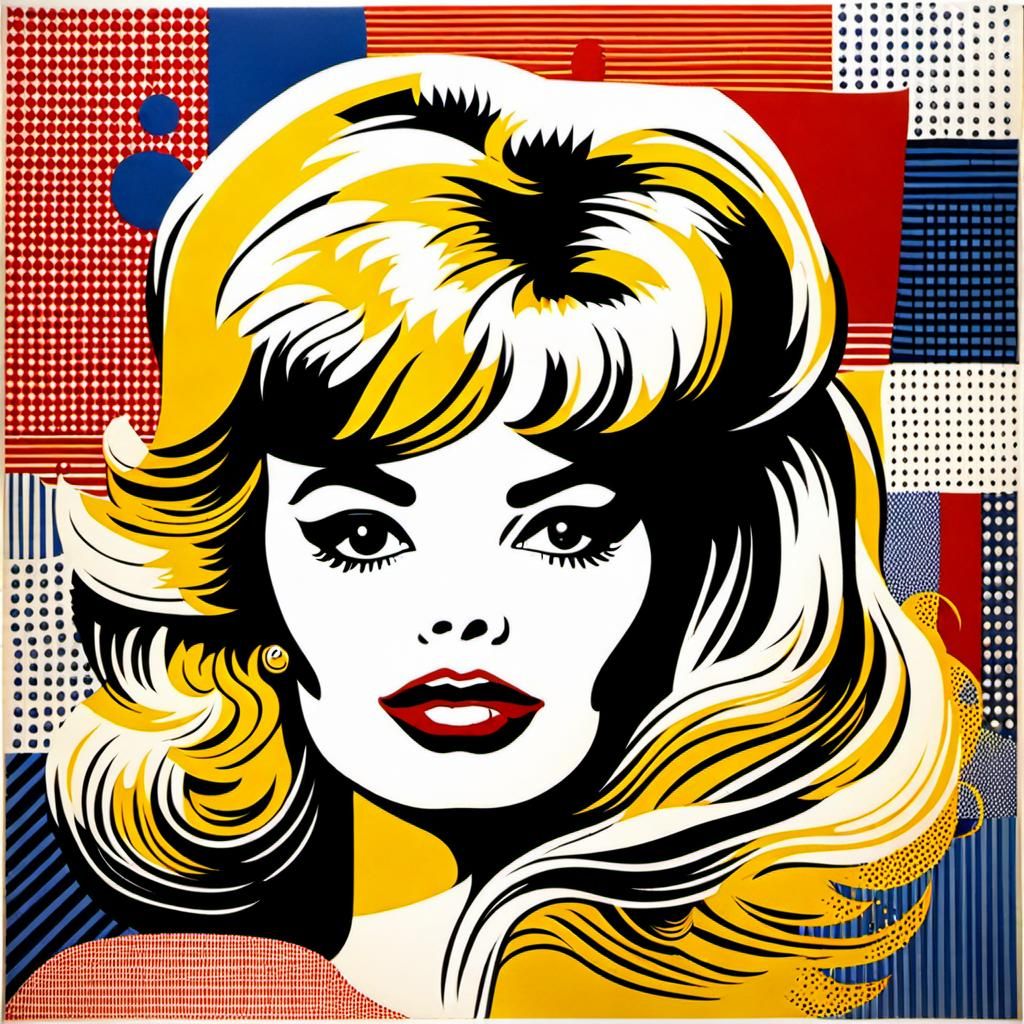 Whimsical portrait of  Bridget Bardot