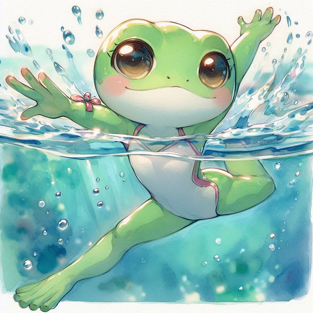 Synchronized Frog Splash 🐸🤽‍♀️