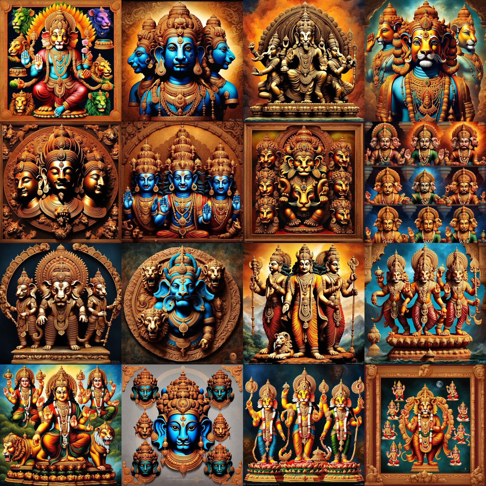 Vaikuntha Chaturmurti is a hybrid four heads aspect of the H...