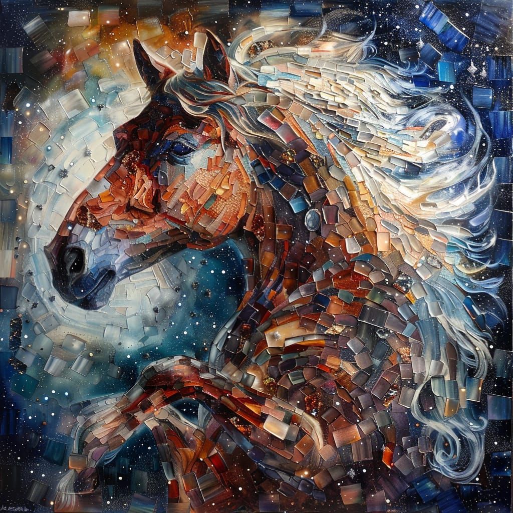 Binary Code Dream Enamel Mosaic