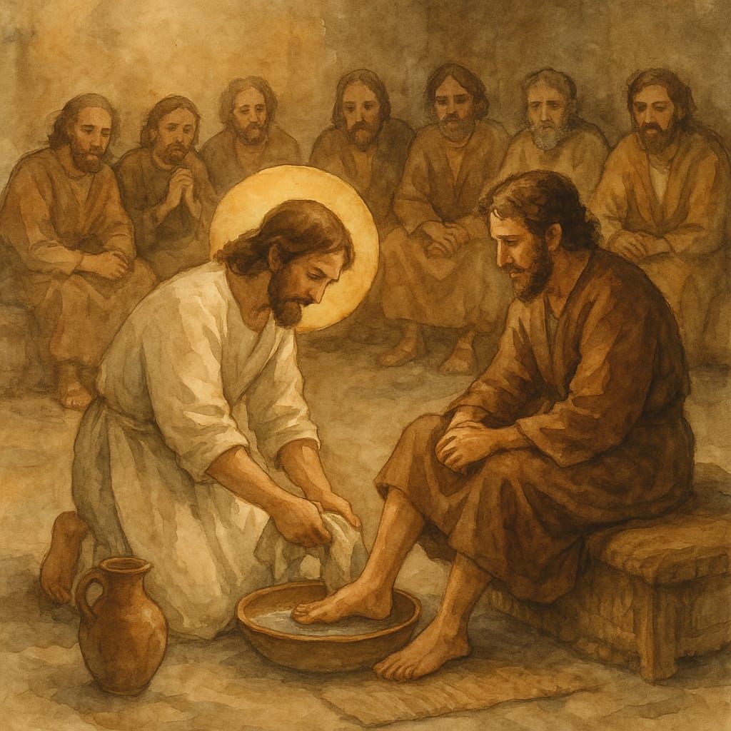 Jesus washes the disciples' feet – CG