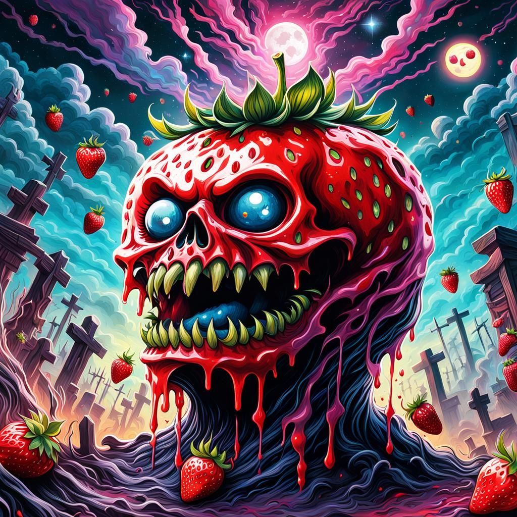 Strawberry Season is Never Over  by @Mystic Art