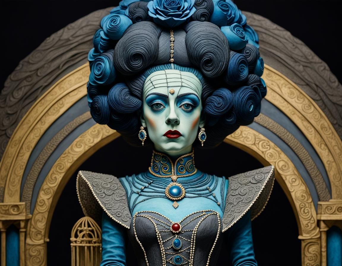 Wedding cake sculpture of Bride of Frankenstein #1