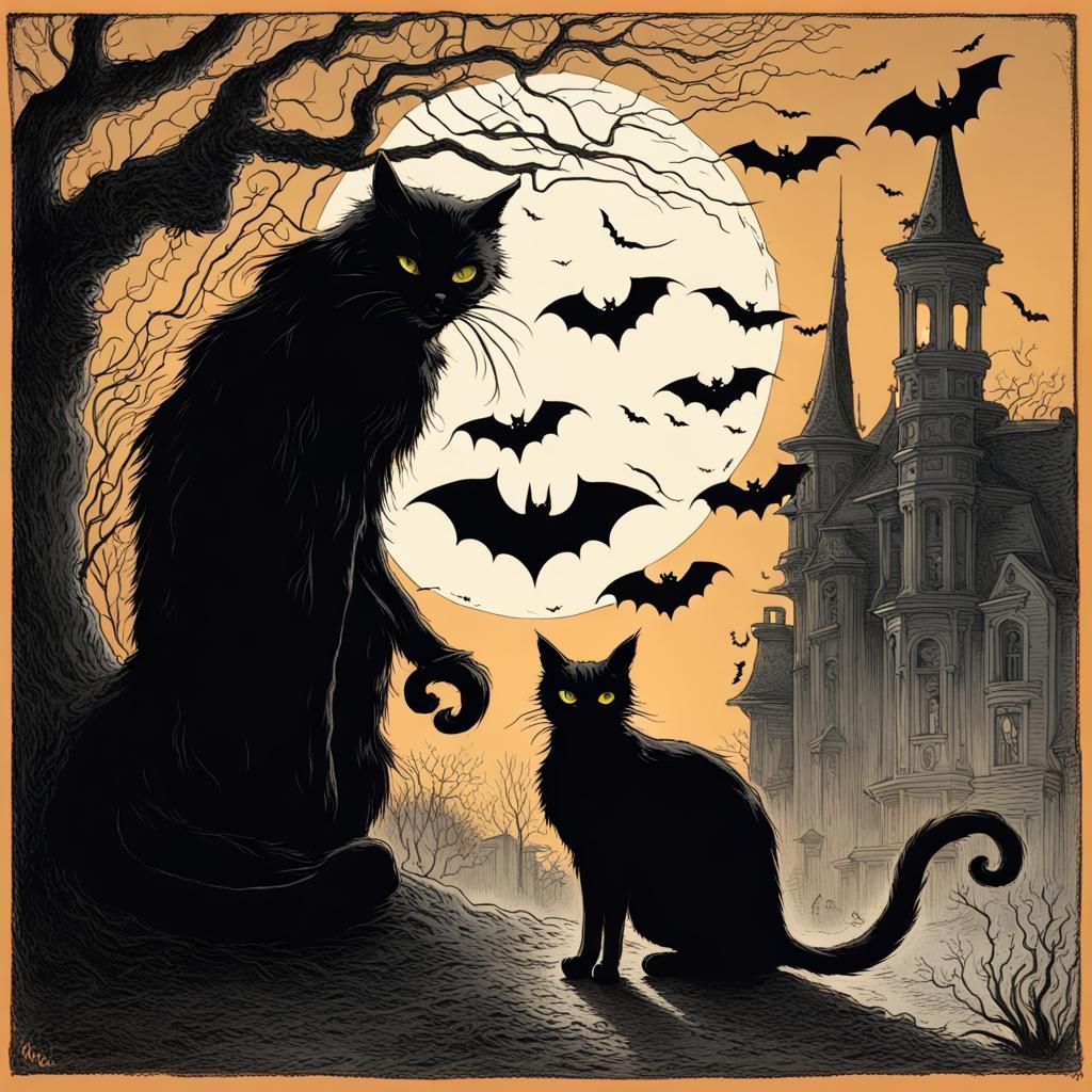 halloween black cats