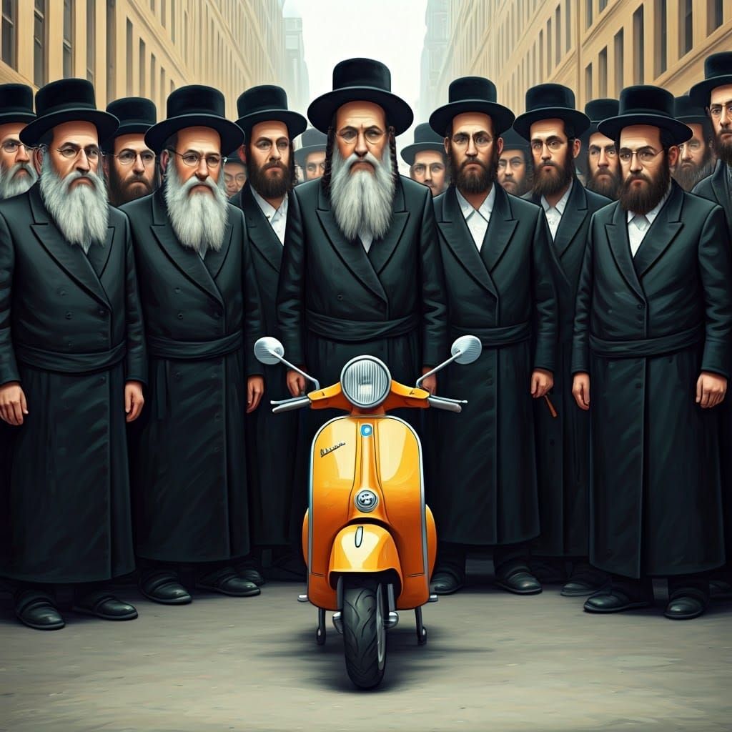 Hasidic Protesters Confront a Humorous Scooter Threat in a W...