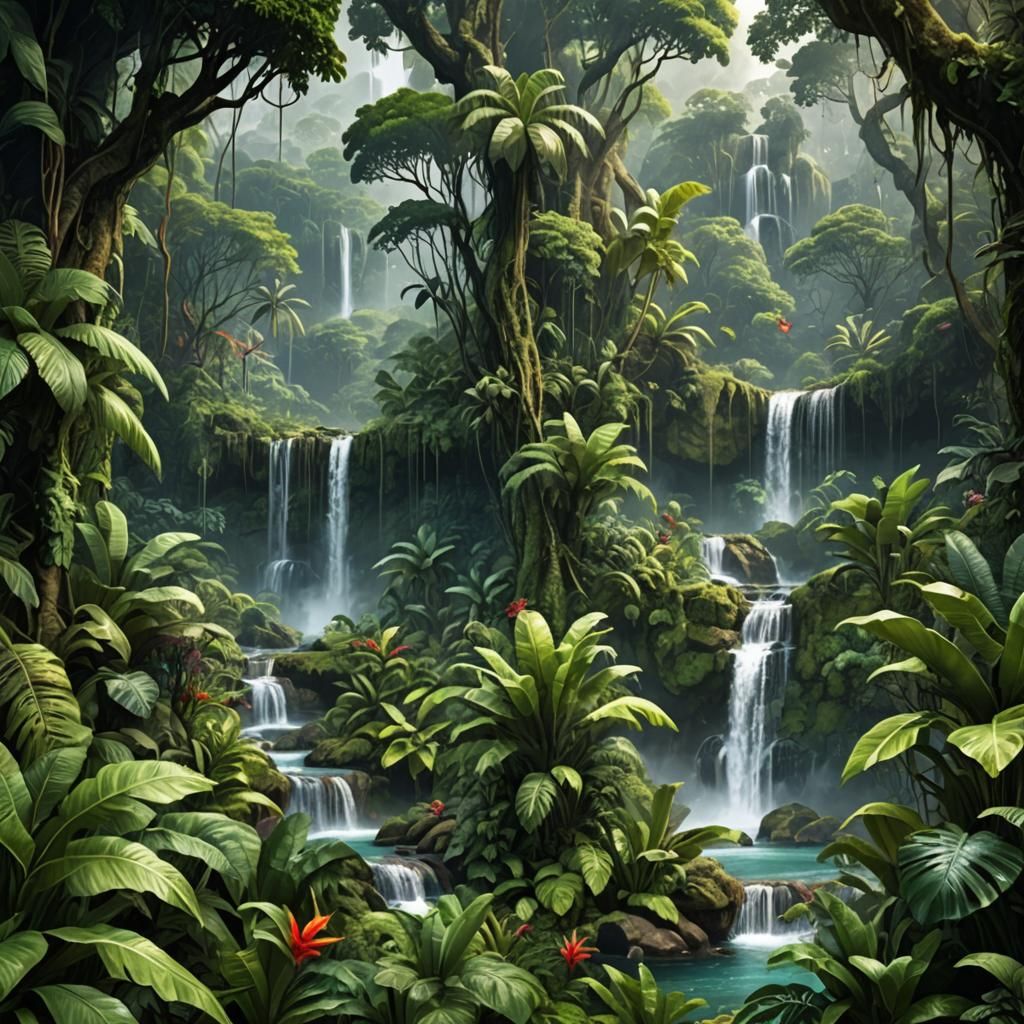 A tropical rainforest  by @Saad S Khalis