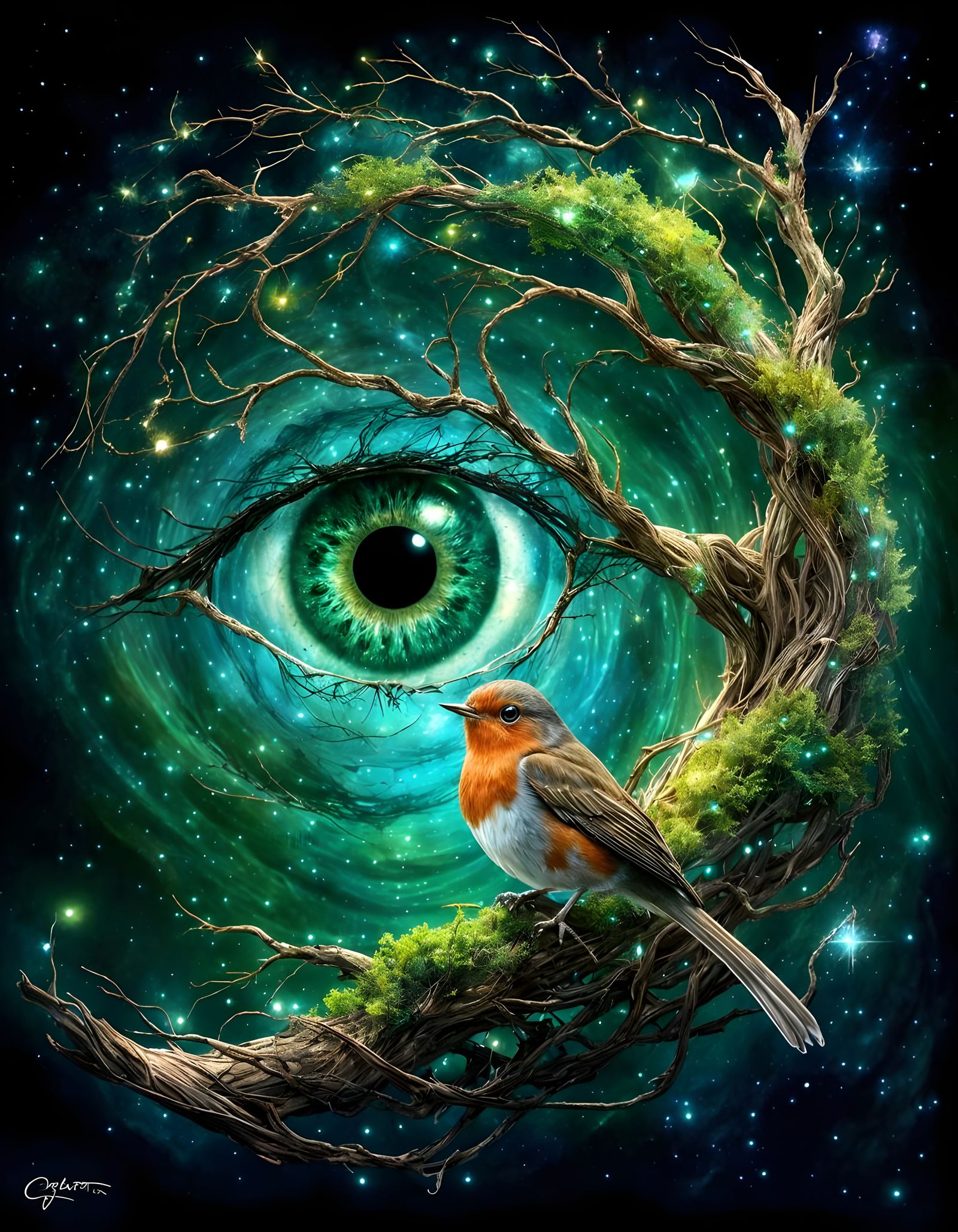 Watching a pretty bird  by @Tiny Pearl Cat