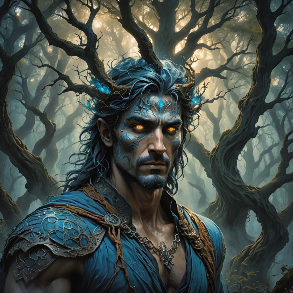 Homme énigmatique aux yeux de couleurs différentes