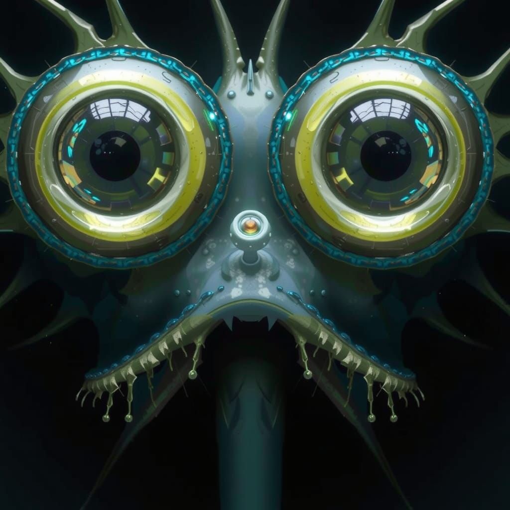 Clockwork bird blinks its eyes