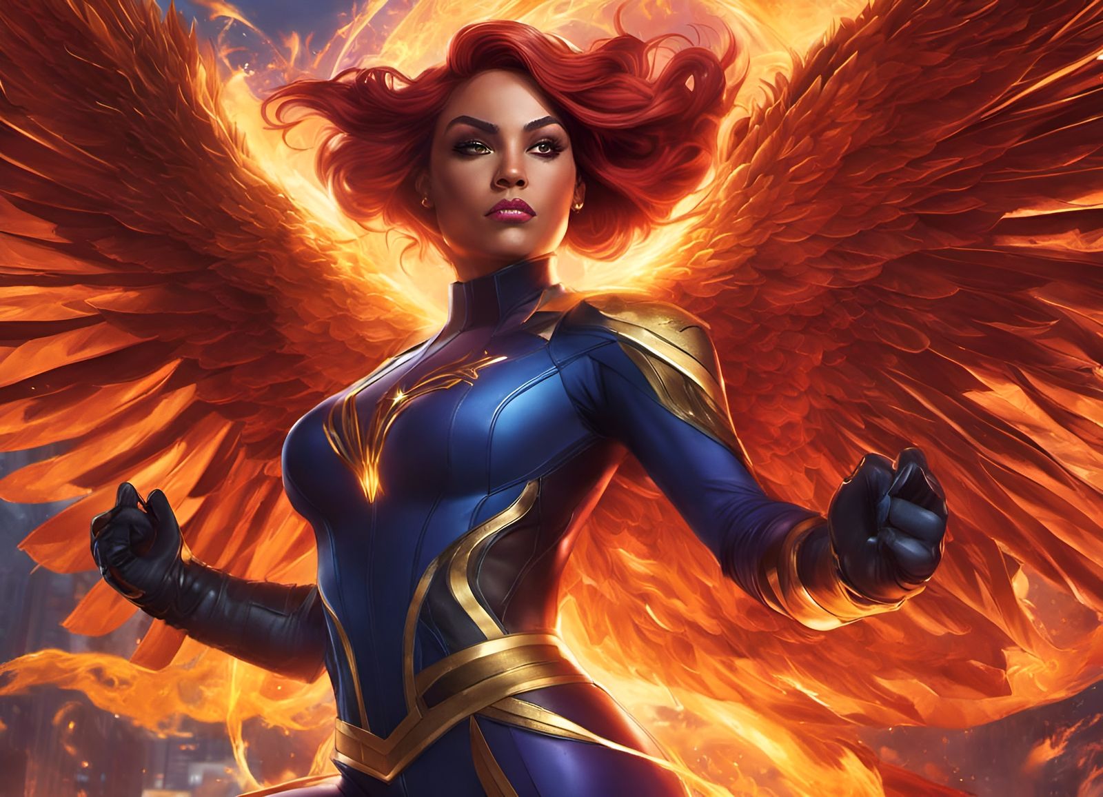 Phoenix Force Raven Mashup  by @Mavrik