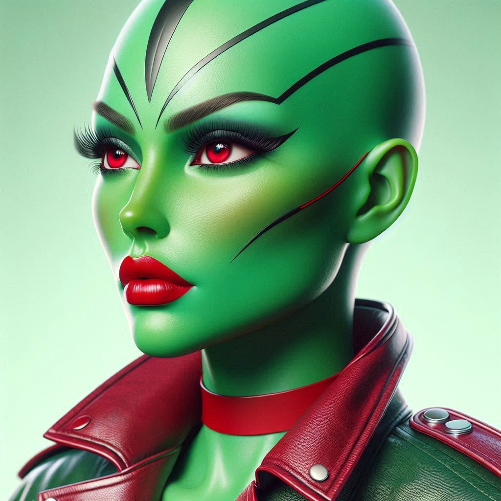 ABSTRACT PORTRAIT OF AN ALIEN HUMANOID