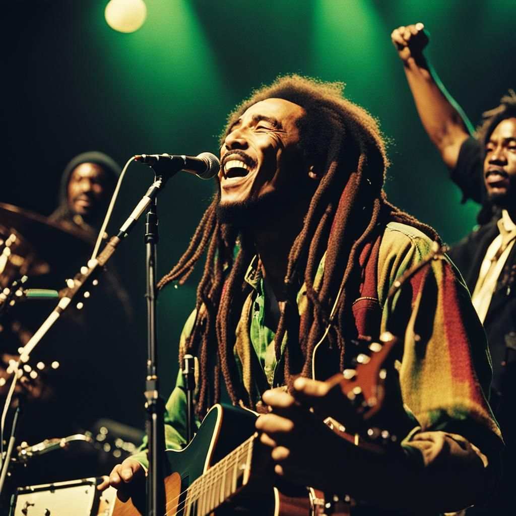 Jamming Bob Marley.